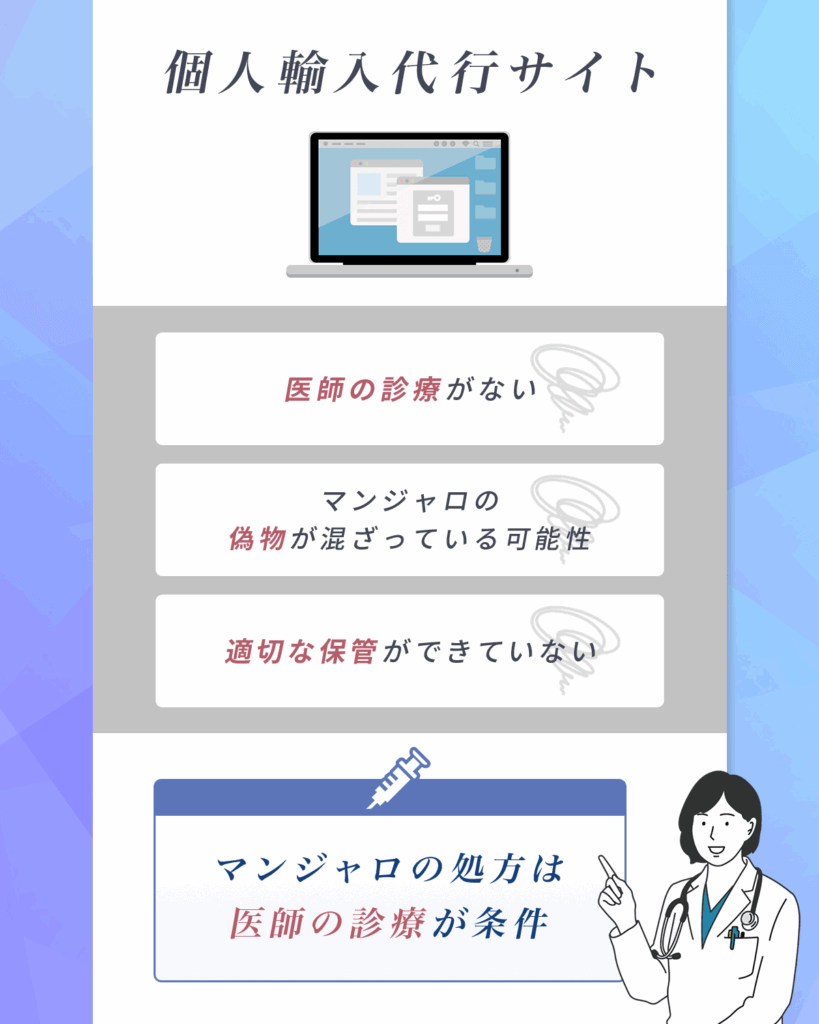 個人輸入代行通販は海外製のマンジャロを代理購入している